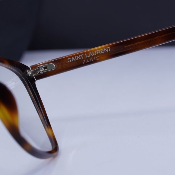 Saint Laurent SL717 SLIM 003 Square Eyeglasses 54mm – Havana - Picture 6 of 12